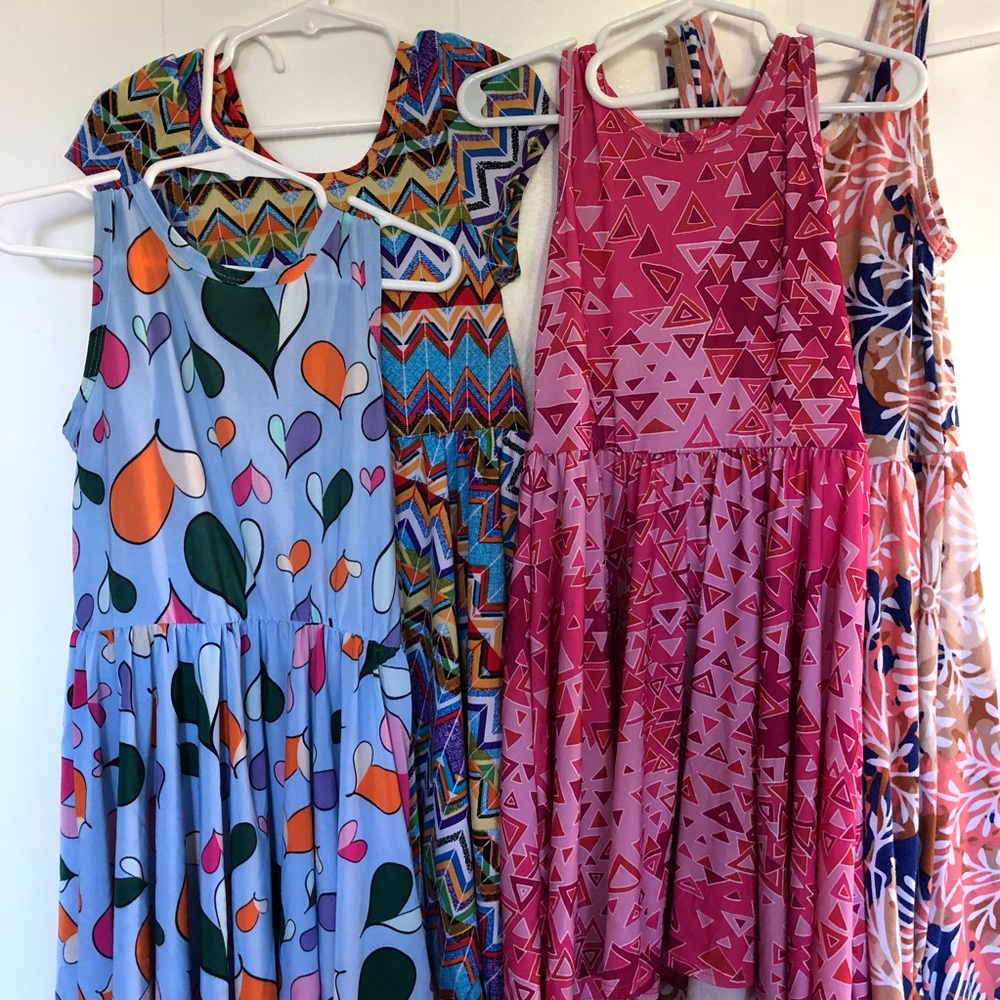 Dotdotsmile Lularoe girls dress lot of 4 size 5/6